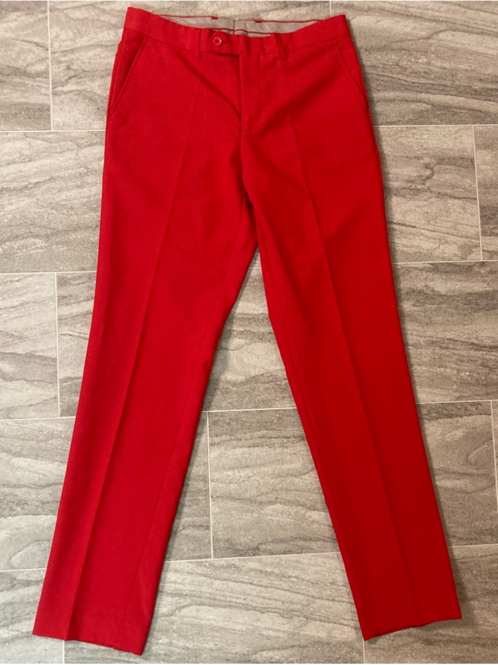 OppoSuits Bold Red Men's Dress Pants - Slim Crease Front Suit